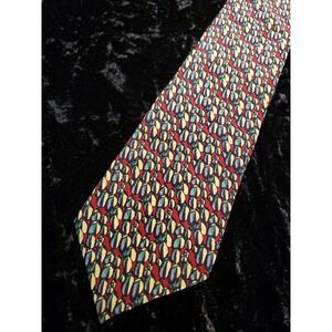 Molecular Expressions by Stonehenge Neck Tie Mens Red Blue Pantothenic Acid